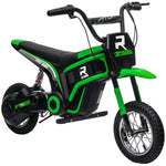 24v Kids Electric Motorbike With Twist Grip Throttle, Music, Horn | Green
