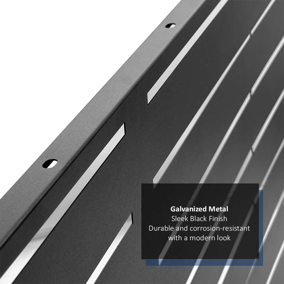 Metal Outdoor Privacy Screen 90cm X 180cm - Slats | 180cm x 90cm | Black