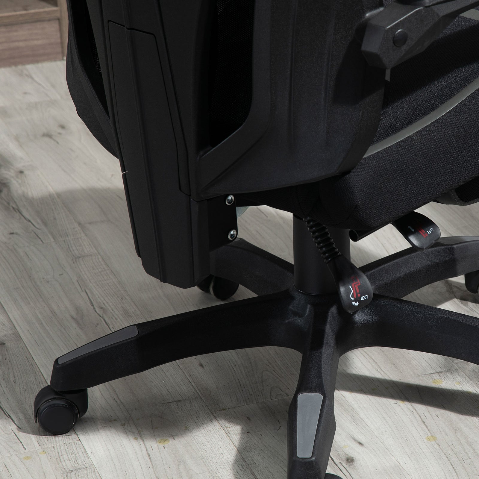 Mesh Office Recliner W/ Footrest Grey