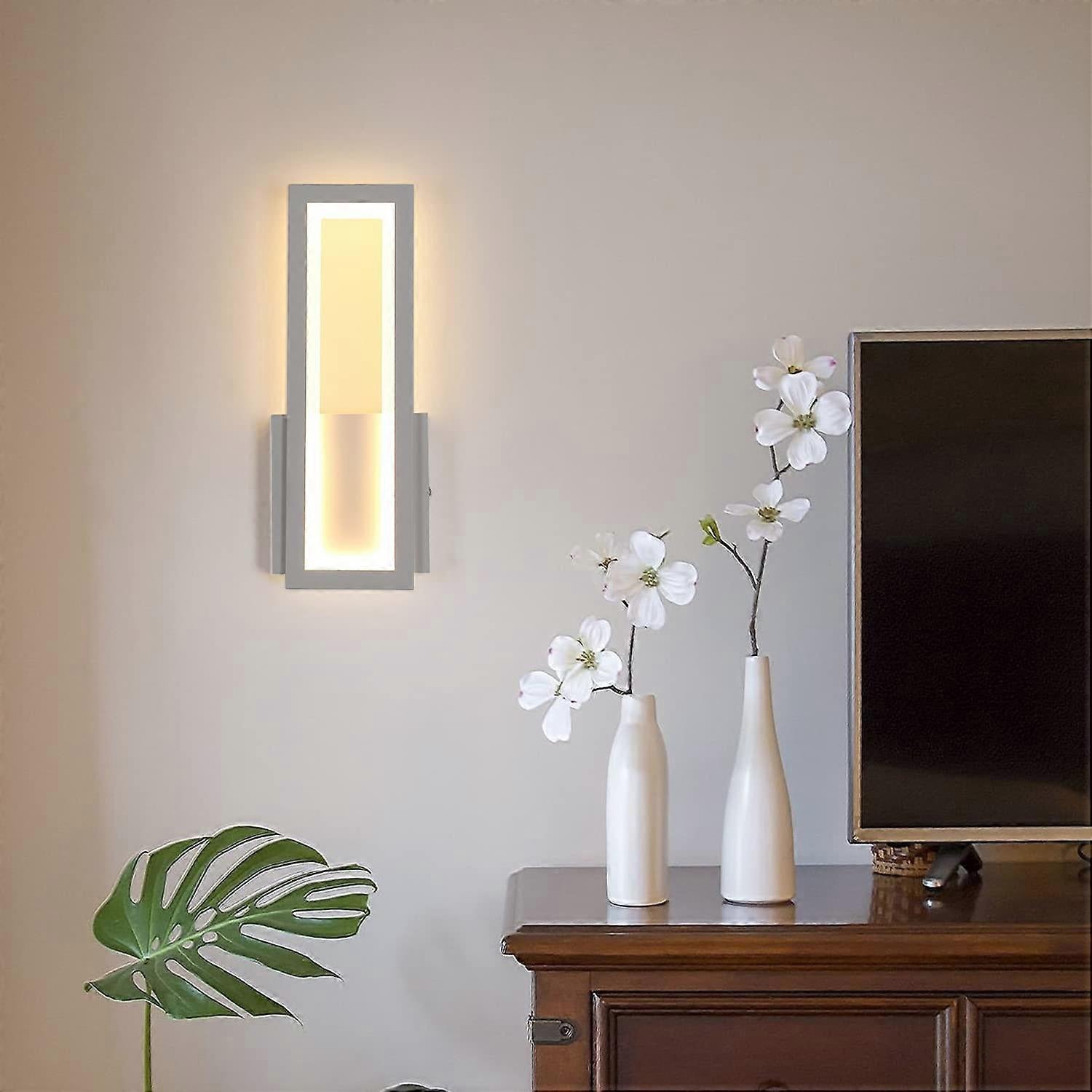 Modern Rectangular Wall Sconce | One Size | White
