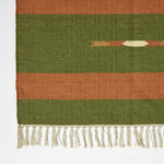 Lundi Kilim  Cotton & Jute Rug | 180cm x 90cm | Green