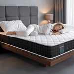 Cloud Medium Pillow Top Pocket Sprung Mattress | Single | White/Black