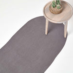 Handmade Woven Braided Oval Rug | 200cm | Grey