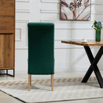Set Of 2 Rimini Velvet Fabric Dining Chairs | Green