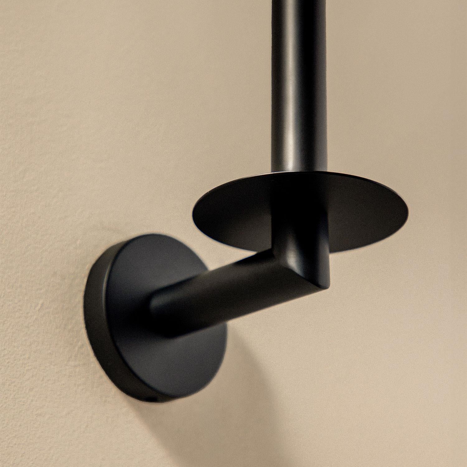 Vertical Toilet Roll Holder, Matt Black, Hidden Fixings, Start Collection