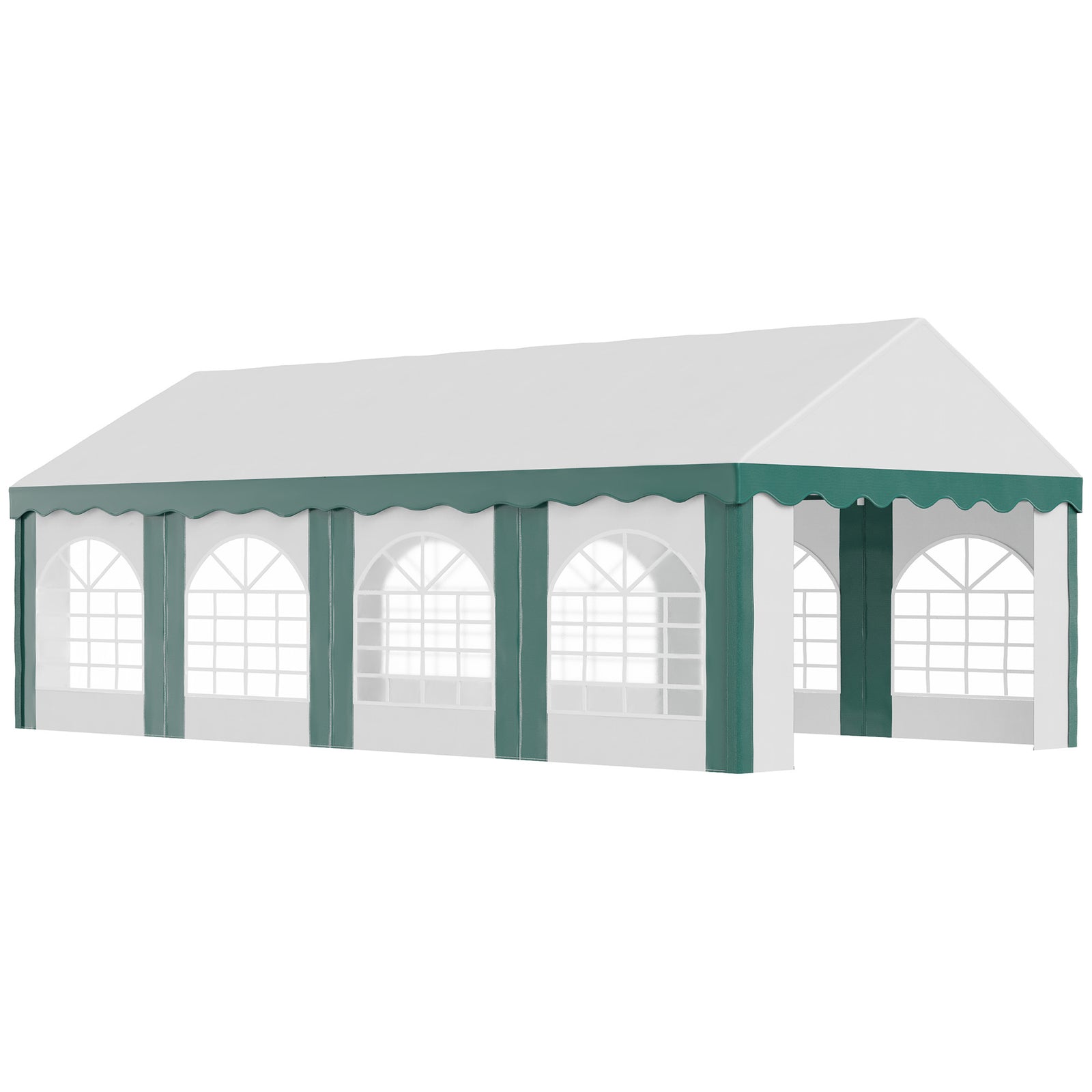 Marquee Gazebo, Party Tent With Sides And Double Doors | Large | White
