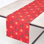 Red Reindeer Christmas Table Runner | 35cm x 180cm | Red