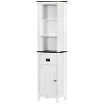 Freestanding Tallboy Storage Unit W/ Drawer Single Door