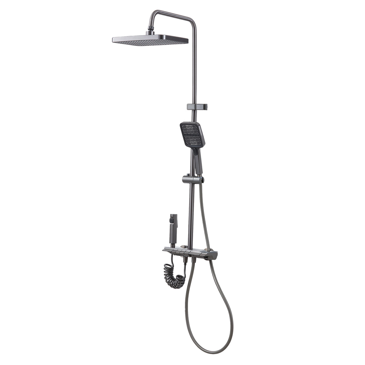 Breeins Wall-mount Bathroom Piano-key Panel Shower System Set