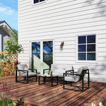 4pcs Outdoor Garden Furniture Set | Dark Grey
