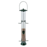 Extra Large 56 Cm Hanging Bird Seed Feeder, 6 Perches, Removable Base, Green | Extra Large | Green