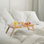 Portable Laptop Desk Notebook Tray Table Drawer Bamboo