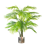 130cm Artificial Areca Palm Tree Extra Large With Silver Planter