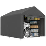 6.6x7.8ft Garden Storage Shed Tent Bike Tent Dark Grey