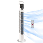 78.5cm Oscillation Tower Fan With Remote Control 3-speed Wind | White