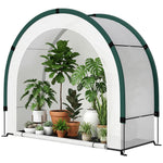 Foldable Small Greenhouse, Mini Greenhouse With Pe Base, Green