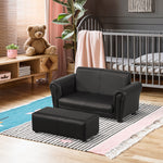 Kids Sofa 2 Seater Childrens Armchair Furniture Bedroom Playroom | Black