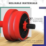 4-in-1 Weight Dumbbells Set Barbell | 20kg | Red