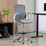 Ergonomic Tall Office Chair, 360 Degree Swivel Task Stool | Charcoal Grey