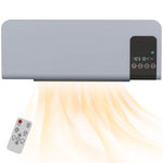 2000w Wall Mounted Ceramic Heater With Remote Control For Home, Grey