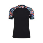 Womens/ladies Patterned Rash Top | 16 UK | Black