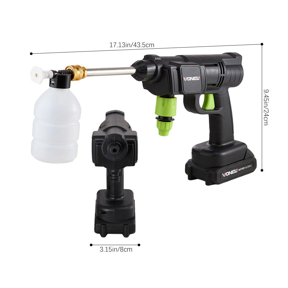 Electric Handheld Pressure Washer Cleaner With 1 Battery | Black