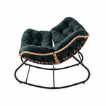 Modern Rocking Chair with Cushion – Compact | Green