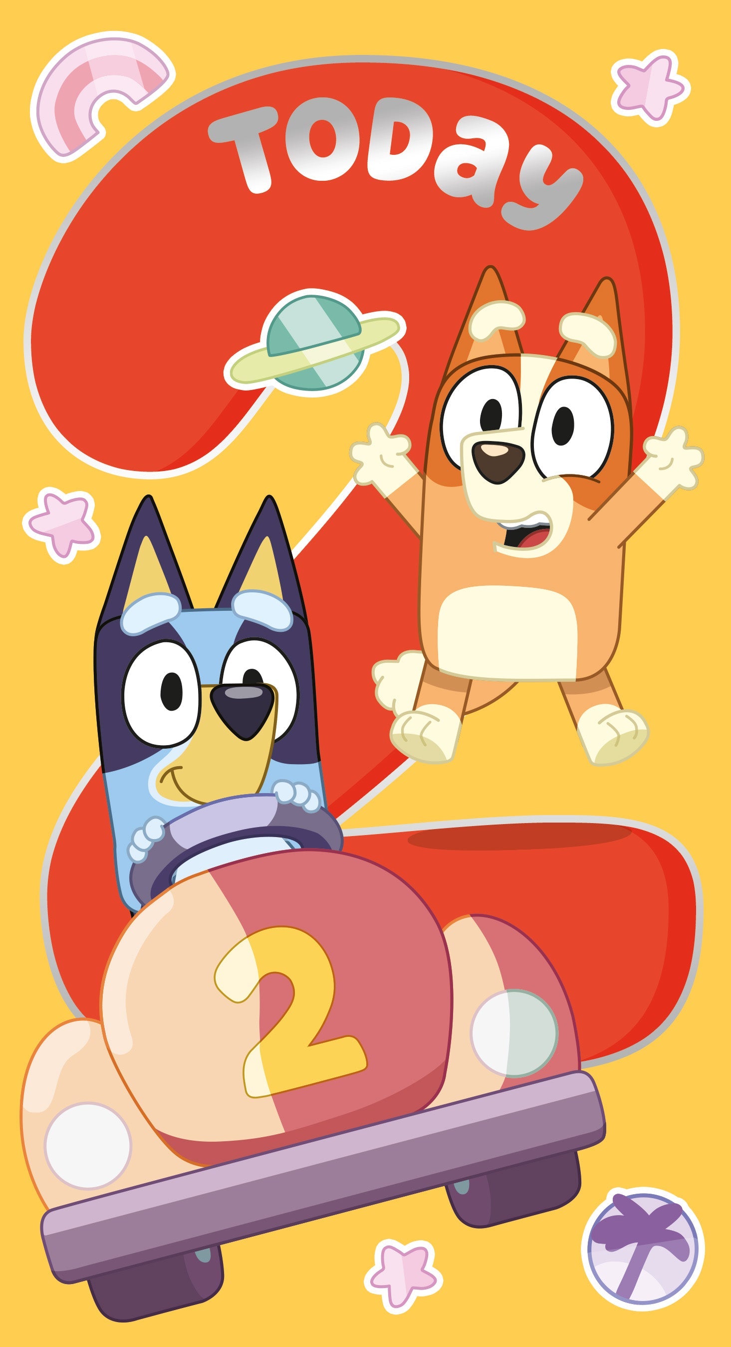 Bluey Age 2 Birthday Card Official Product