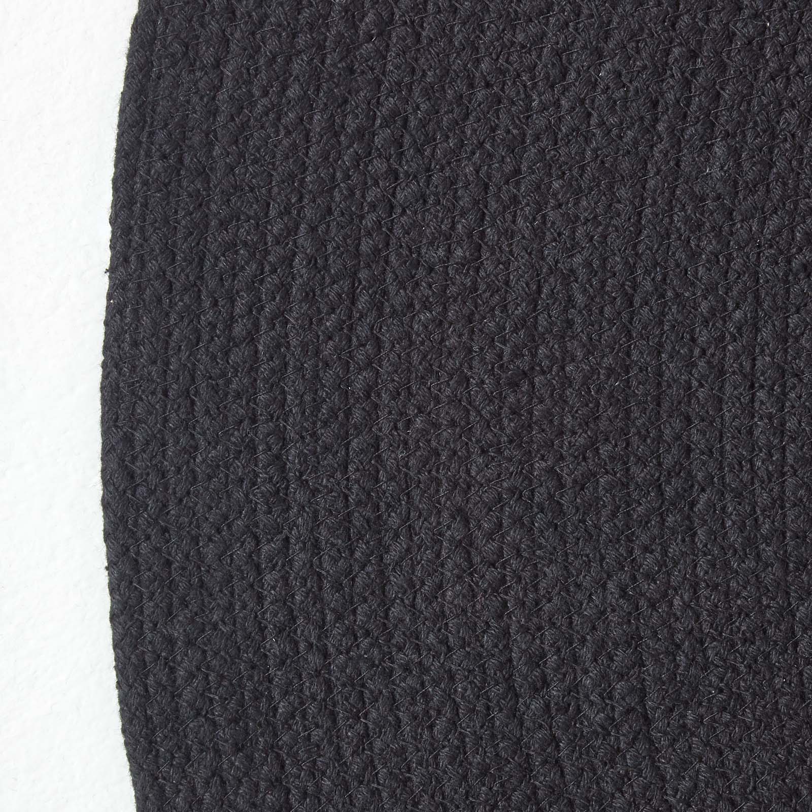 Handmade Woven Braided Oval Rug | 50cm x 75cm | Black