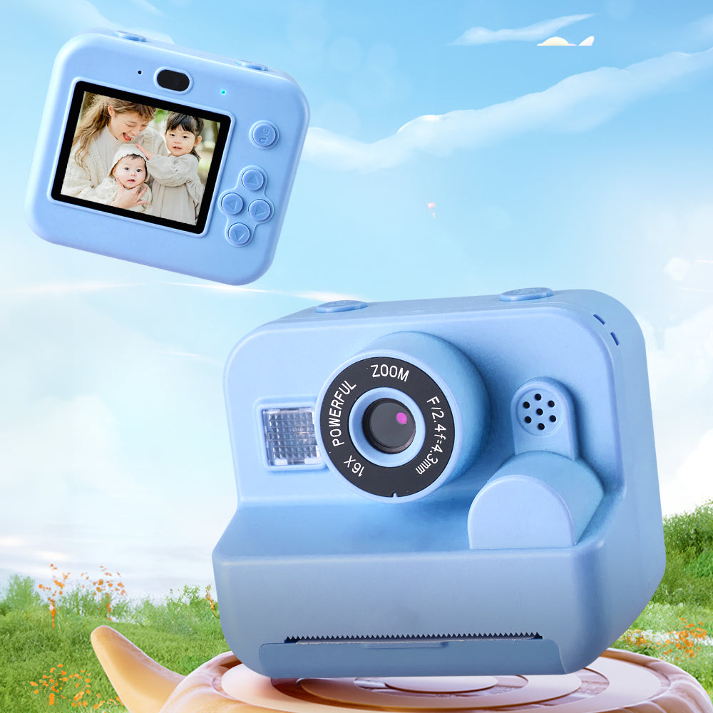 Kids Camera Instant Print With 32gb Card And 3 Rolls Photo Paper