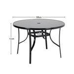3 Pcs Bistro Set Glass Top Tempered Glass Coffee Table And Rattan Chairs