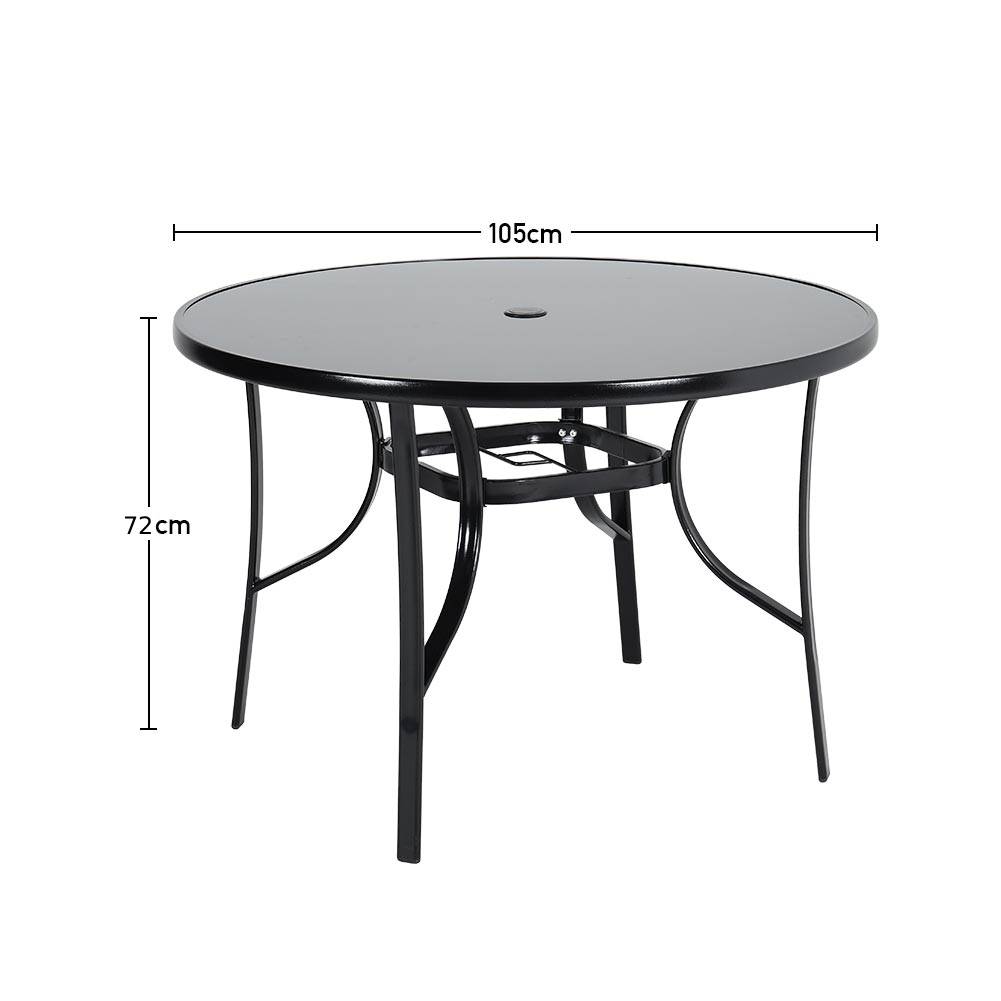 3 Pcs Bistro Set Glass Top Tempered Glass Coffee Table And Rattan Chairs