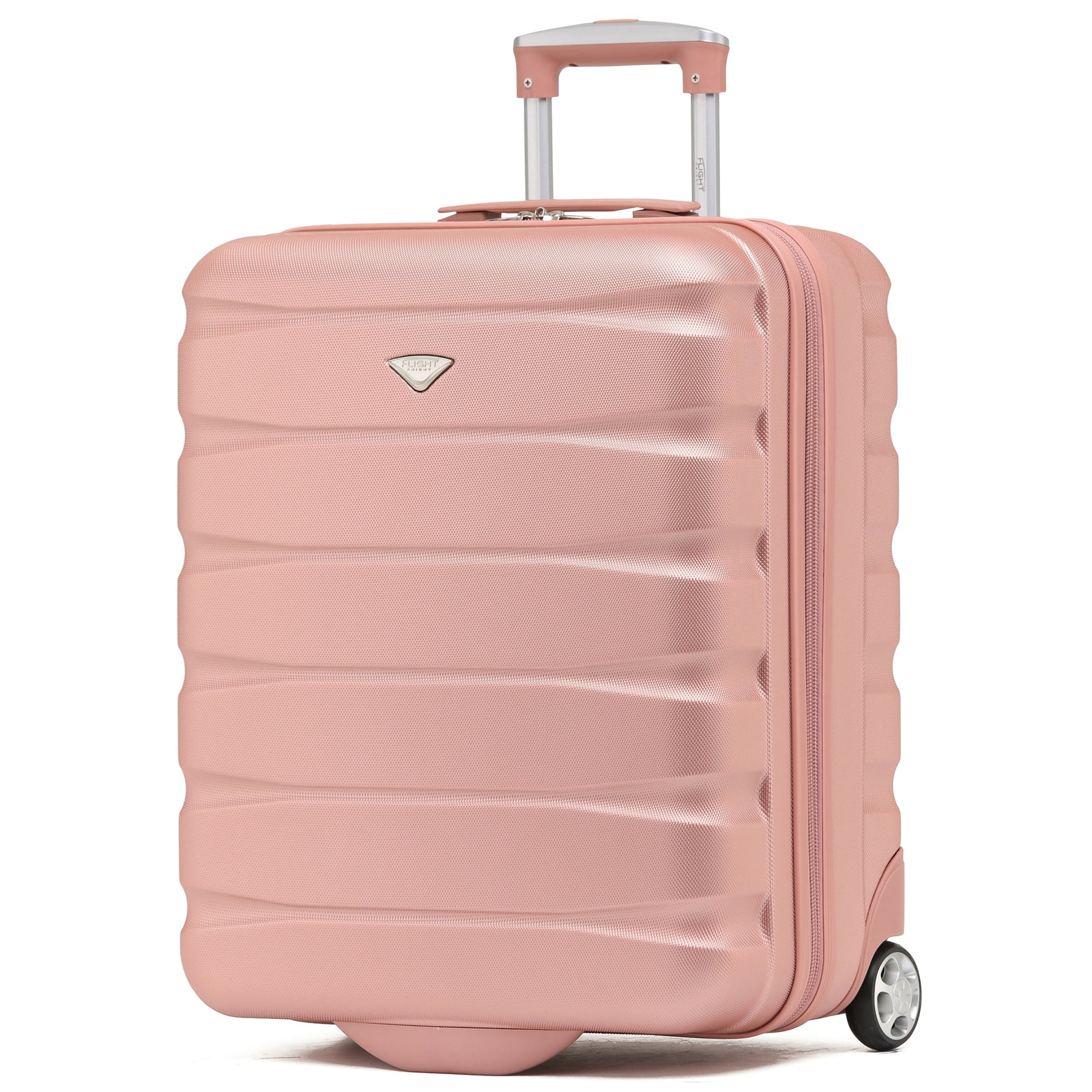 56x45x25cm Hard Cabin Suitcase - Lightweight 2-Wheel ABS Carry On Hand Luggage | Cabin | Rose