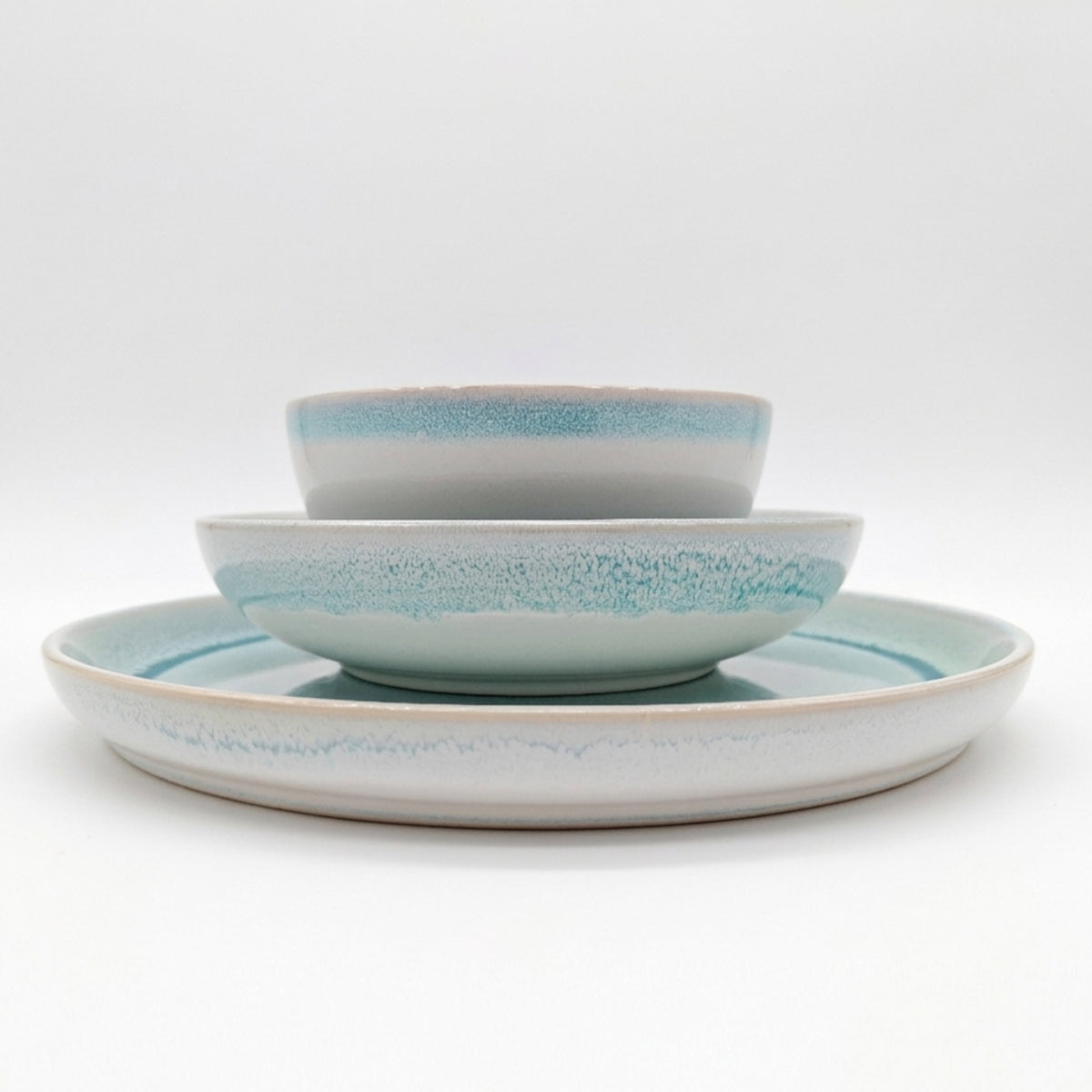 Reactive Blue Glaze Dinnerware Dinner Plate Set 27cm | Set of 4 | Blue