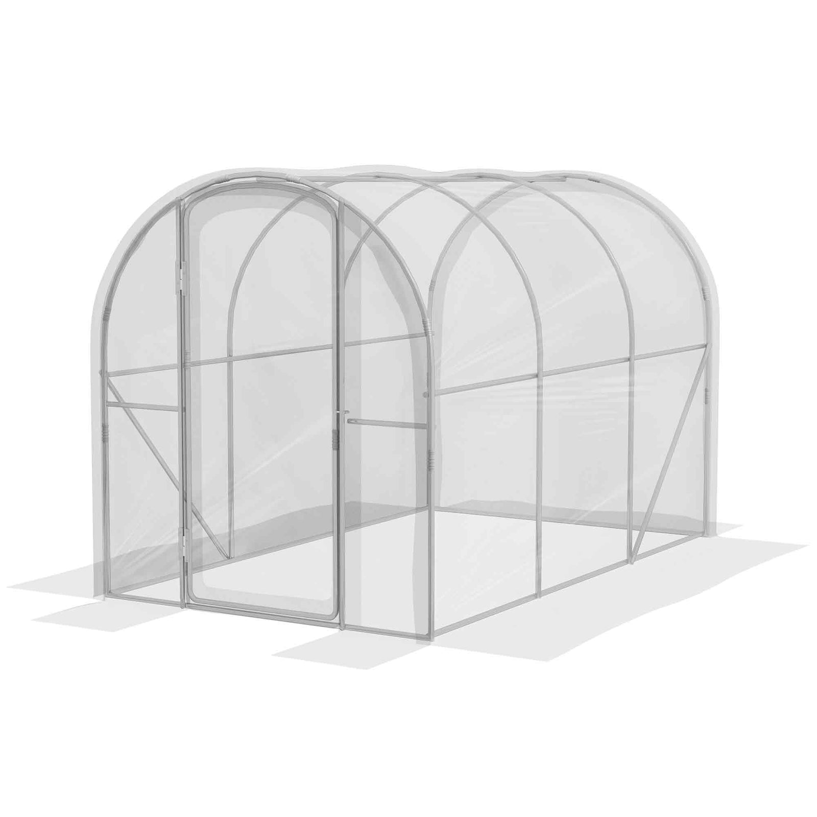 Walk-in Polytunnel Greenhouse W/ Pe Cover 3x2x2m