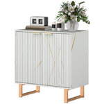 Sideboard Buffet Cabinet With 2 Doors And Adjustable Shelves | One Size | White