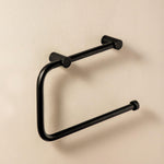Towel Ring, Matt Black, Wall-mounted, 20cm Diameter, Collection Logic