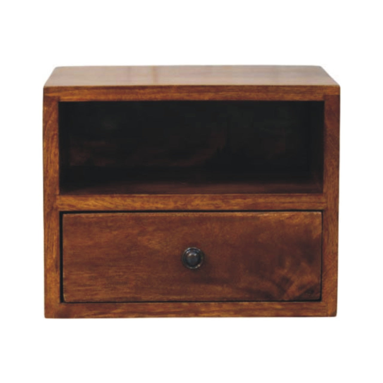 Solid Wood Solis 1-drawer Chestnut Wall Mounted Nightstand