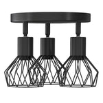 Emitto 3-way Spotlight Ceiling Light Adjustable Vintage Black E14 Metal Fixture