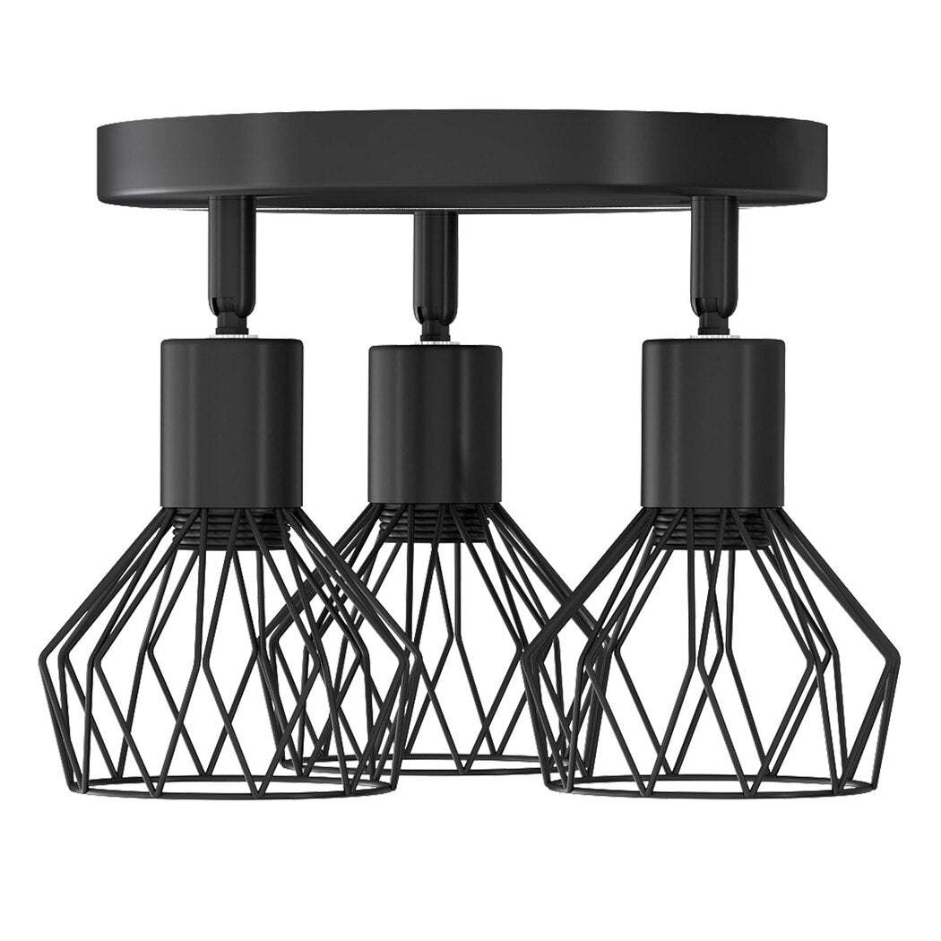 Emitto 3-way Spotlight Ceiling Light Adjustable Vintage Black E14 Metal Fixture