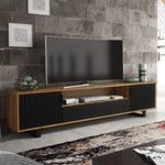 Blackridge Tv Unit 200cm - Fluted Design | Oak