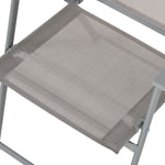 8 Pieces Garden Furniture Set W/ Parasol And Folding Chairs