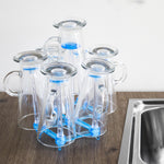 Retractable Cup Drying Rack Adjustable Glass & Mug Drainer Non-Slip Base