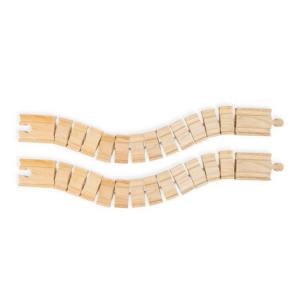 2 Crazy Track Pieces for Wooden Train Sets