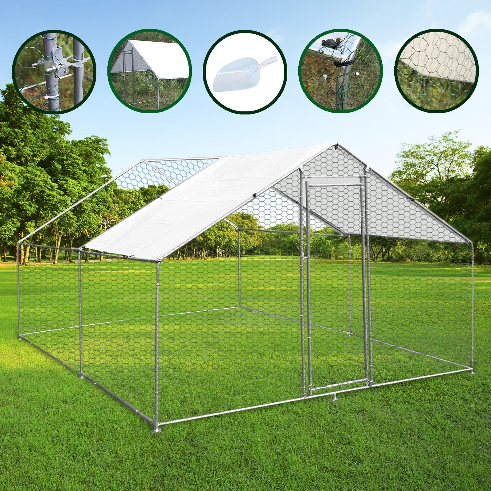 Chicken Run 3m X 4m X 2m | 3m x 4m x 2m | Green
