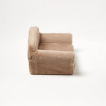 Plush Fold Out Sofa Pet Bed | Medium | Beige