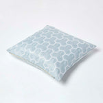 Geometric Jacquard Cushion Cover | 45cm x 45cm | Blue