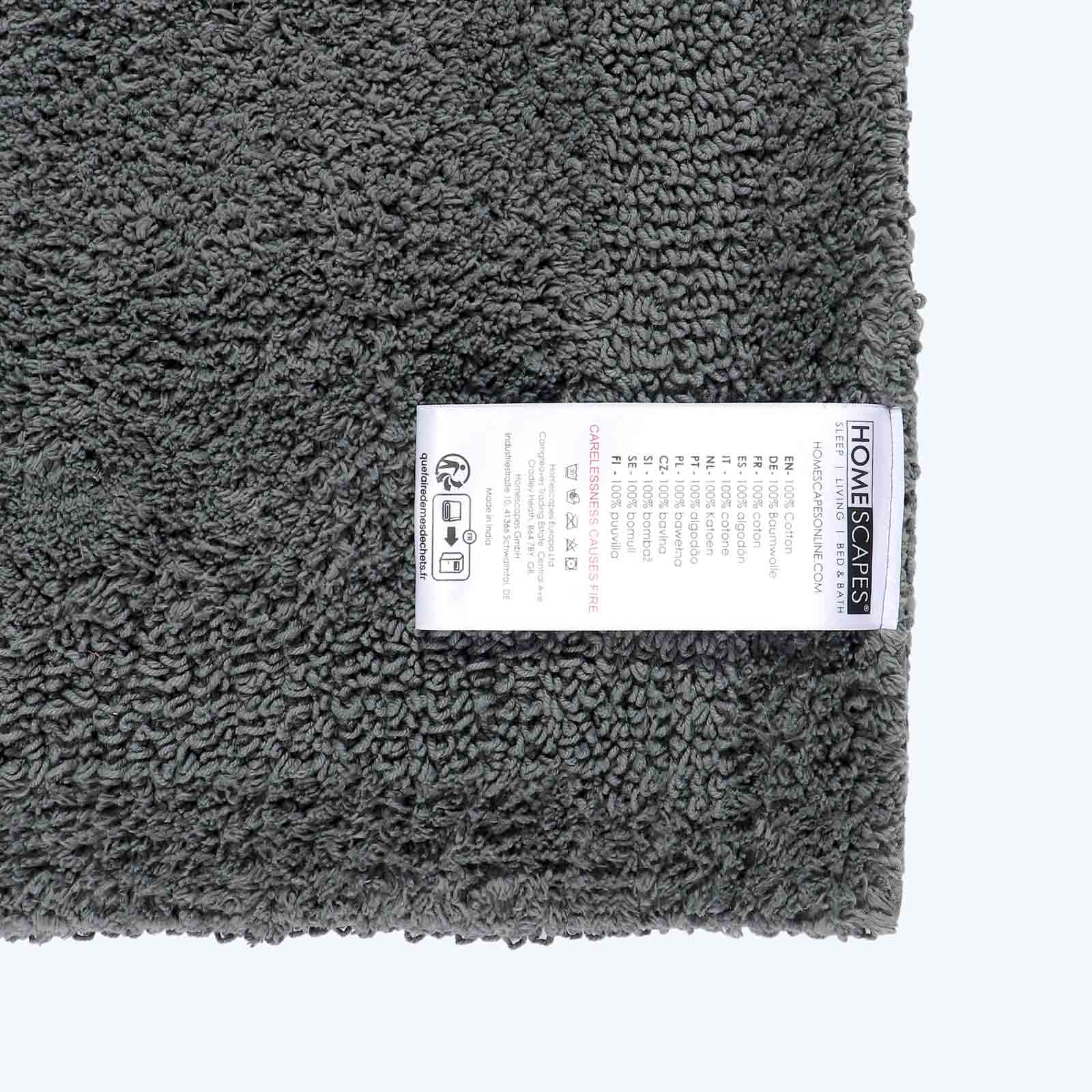 Luxury Reversible Cotton Bath Mat | Pedestal Mat | Grey