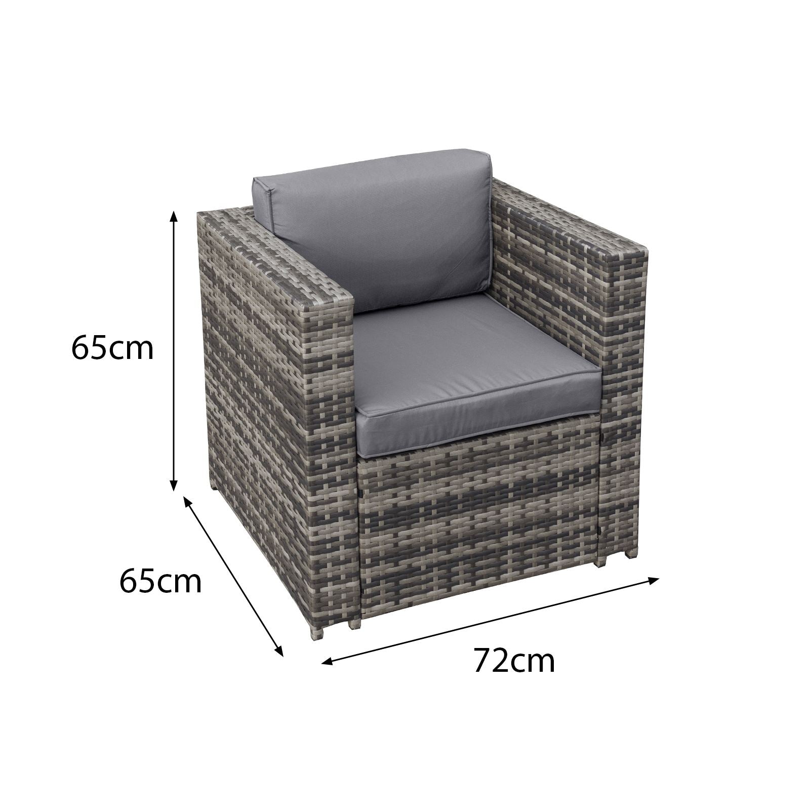 Malta Rattan 9 Seat U-shape Set | 9 Seat | Walnut Grey