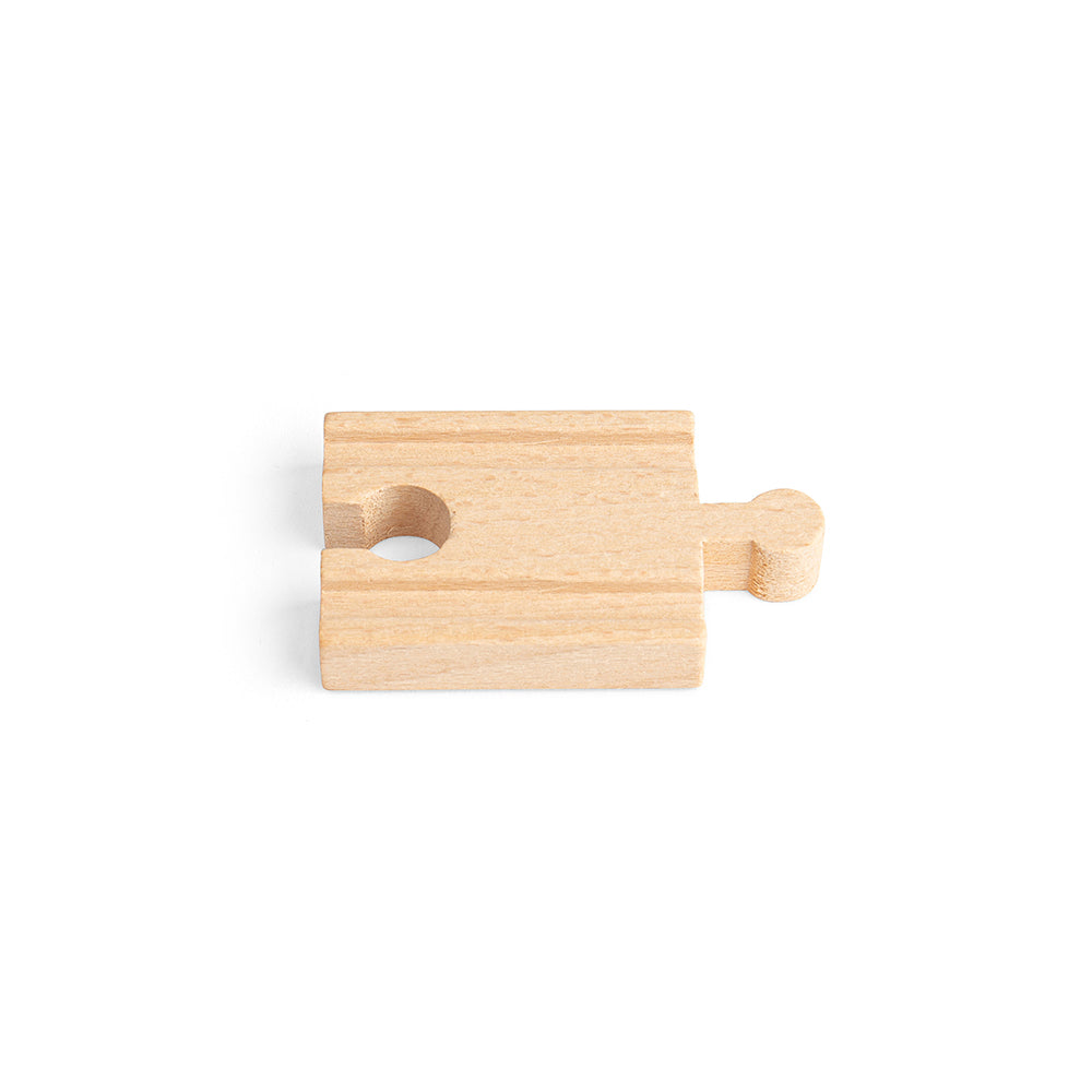 12 Mini Male/Female Track Pieces for Wooden Train Sets